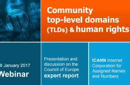 Webinar: «Dominios de nivel superior (TLD) y derechos humanos»