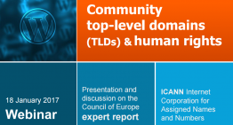 Webinar: «Dominios de nivel superior (TLD) y derechos humanos»