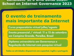 Candidate-se a uma bolsa de estudos! South School on Internet Governance 2023